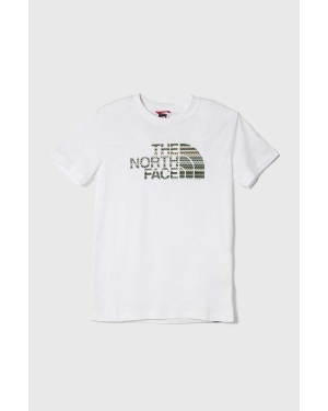 The North Face t-shirt bawełniany S/S Easy Tee kolor biały z nadrukiem NF00A3P73M1-BIALY