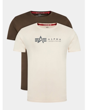 Alpha Industries Komplet 2 t-shirtów Alpha Label T 2 118534 Kolorowy Regular Fit