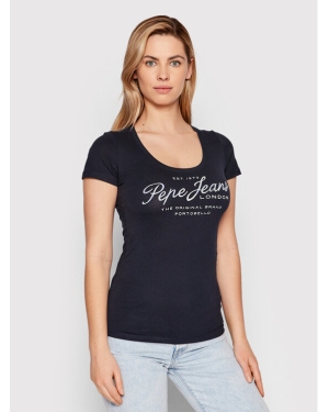 Pepe Jeans T-Shirt Baia PL505123 Granatowy Regular Fit