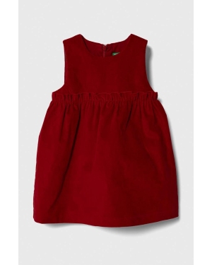 United Colors of Benetton sukienka dziecięca kolor czerwony mini rozkloszowana