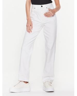 Calvin Klein Jeansy High Rise Straight K20K205166 Biały Regular Fit