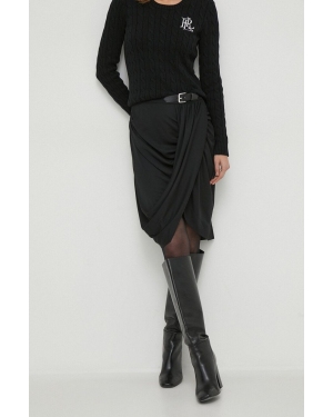 Lauren Ralph Lauren spódnica kolor czarny midi ołówkowa