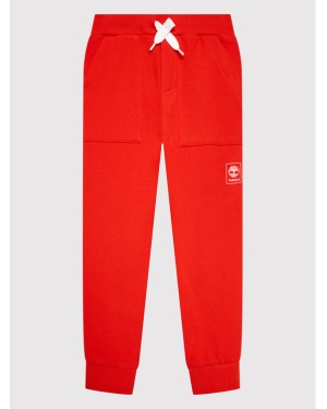 Timberland Spodnie dresowe T24B79 S Czerwony Regular Fit
