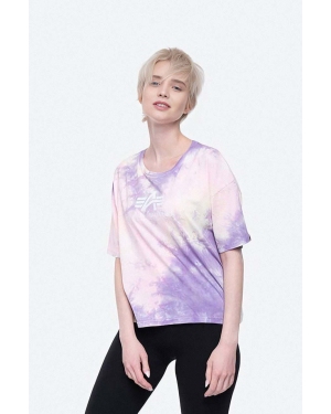Alpha Industries t-shirt bawełniany Basic Tee Batik COS Wmn kolor różowy 116083.536-ROZOWY