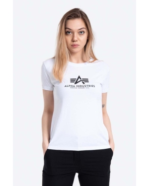 Alpha Industries t-shirt bawełniany kolor biały 196051.09-BIALY