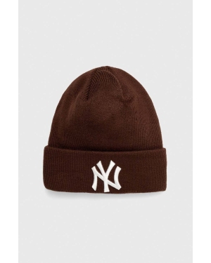 New Era czapka kolor brązowy NEW YORK YANKEES