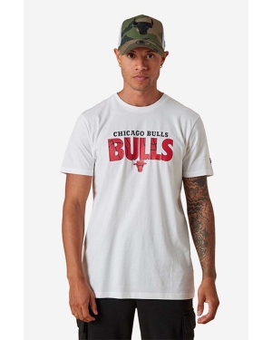 New Era t-shirt bawełniany NBA Infill Tee Bulls kolor biały z nadrukiem 13083890-BIALY
