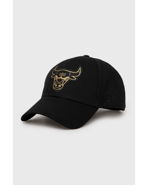 New Era czapka z daszkiem bawełniana Chicago Bulls kolor czarny z aplikacją 60364417