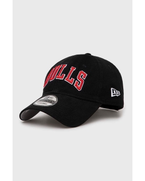 New Era czapka z daszkiem bawełniana Chicago Bulls kolor czarny z aplikacją 60364219