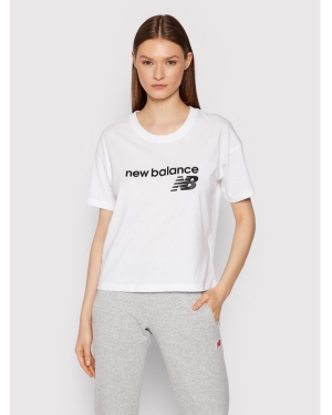 New Balance T-Shirt WT03805 Biały Relaxed Fit
