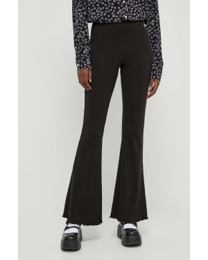 Tommy Jeans spodnie damskie kolor czarny dzwony high waist DW0DW17311