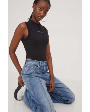 Tommy Jeans body damskie kolor czarny