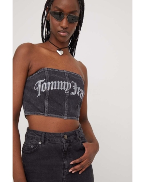 Tommy Jeans top damski kolor czarny