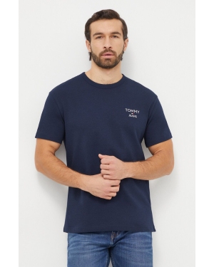 Tommy Jeans t-shirt bawełniany męski kolor granatowy z aplikacją DM0DM18872