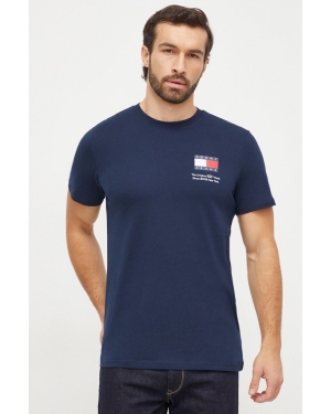 Tommy Jeans t-shirt bawełniany męski kolor granatowy z nadrukiem DM0DM18263
