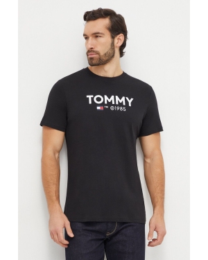 Tommy Jeans t-shirt bawełniany męski kolor czarny z nadrukiem DM0DM18264