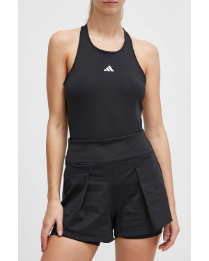 adidas Performance szorty treningowe Tennis Match kolor czarny gładkie high waist