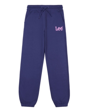 Lee Spodnie dresowe Wobbly Graphic LEG5097 Niebieski Regular Fit