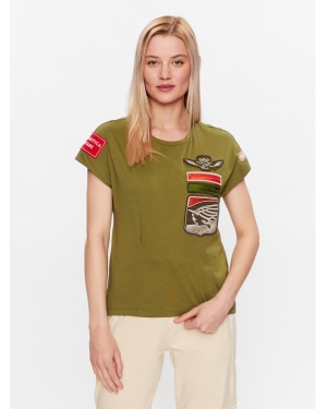Aeronautica Militare T-Shirt 231TS2060DJ510 Zielony Regular Fit
