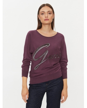 Guess Sweter W3BR25 Z2NQ2 Bordowy Regular Fit