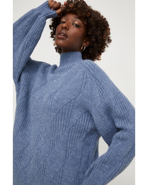 Answear Lab sweter damski kolor niebieski