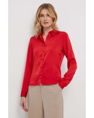 XT Studio koszula damska kolor czerwony regular z kołnierzykiem klasycznym