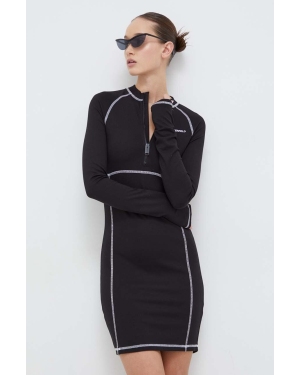 Karl Lagerfeld Jeans sukienka kolor czarny mini dopasowana