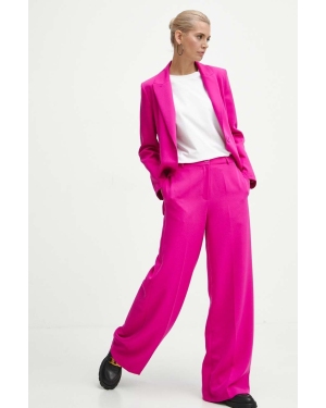 Medicine spodnie damskie kolor różowy szerokie medium waist