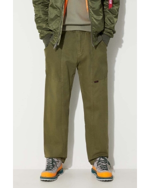 Gramicci spodnie bawełniane Gadget Pant kolor zielony proste