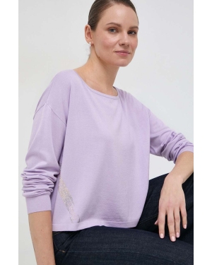 Liu Jo sweter damski kolor fioletowy lekki