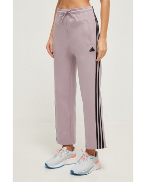 adidas spodnie dresowe kolor fioletowy z aplikacją IS3661