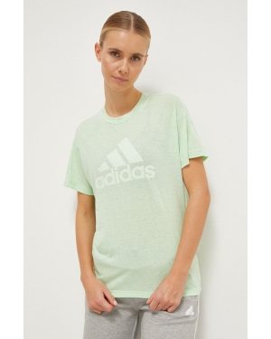 adidas t-shirt damski kolor zielony