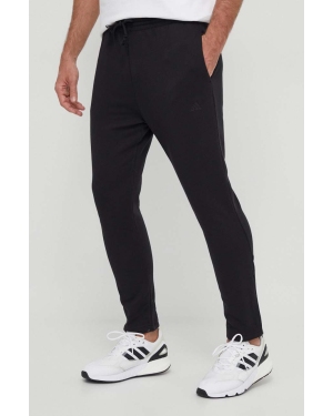 adidas spodnie dresowe kolor czarny gładkie