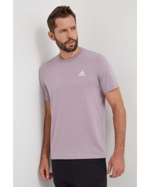adidas t-shirt bawełniany męski kolor różowy gładki