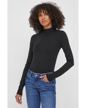 Calvin Klein longsleeve damski kolor czarny z półgolfem
