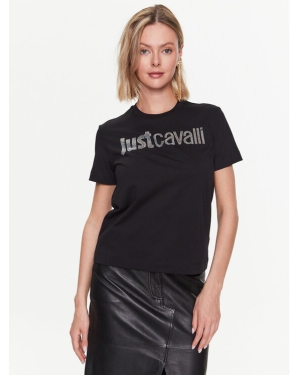 Just Cavalli T-Shirt 74PBHE01 Czarny Regular Fit