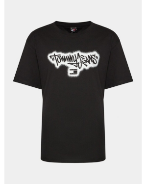 Tommy Jeans T-Shirt Spray DM0DM18272 Czarny Regular Fit