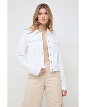 Guess kurtka jeansowa damska kolor biały przejściowa W2GN0E D3AF5