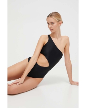 Karl Lagerfeld jednoczęściowy strój kąpielowy kolor czarny miękka miseczka