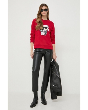 Karl Lagerfeld bluza damska kolor czerwony