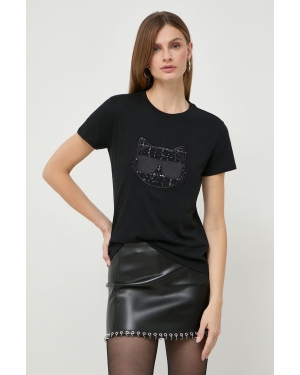 Karl Lagerfeld t-shirt bawełniany damski kolor czarny