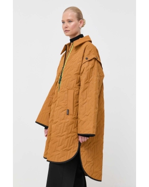 Karl Lagerfeld kurtka damska kolor brązowy przejściowa oversize