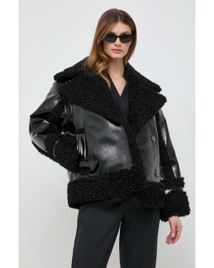 Karl Lagerfeld kurtka damska kolor czarny przejściowa oversize