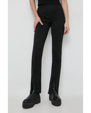 Karl Lagerfeld legginsy damskie kolor czarny melanżowe