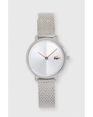 Lacoste zegarek 2001295 damski kolor srebrny