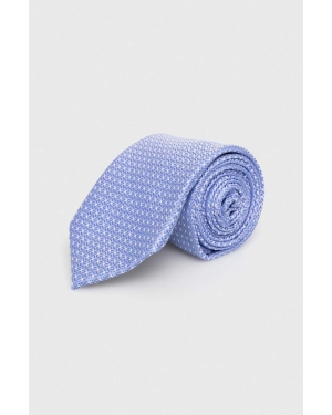 Michael Kors krawat jedwabny kolor niebieski MK0DT00073