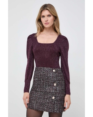 Morgan sweter damski kolor fioletowy lekki