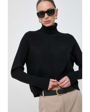 Morgan sweter damski kolor czarny z golfem