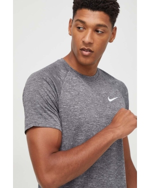 Nike t-shirt treningowy kolor szary melanżowy