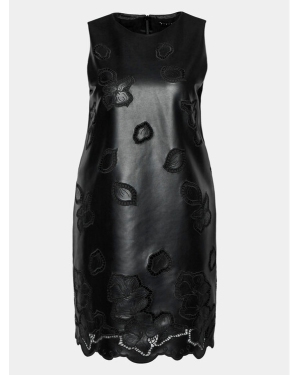 Sisley Sukienka codzienna 40R7LV04M Czarny Regular Fit